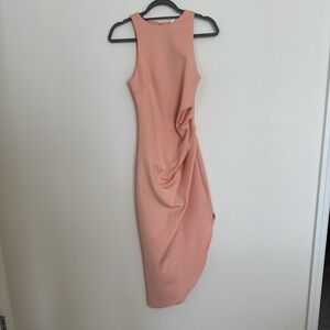 Elegant Peach Sleeveless Dress